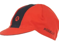 RowerowaczapkazdaszkiempodkaskRogelliRETRO,czerwono-czarna
