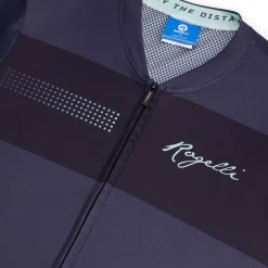 BardzolekkadamskakoszulkarowerowaRogelliDAWNzkrótkimirękawami,fioletowo-niebieska
