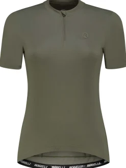 DamskakoszulkarowerowaRogelliCOREzkrótkimrękawem,khaki