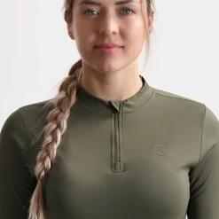 DamskakoszulkarowerowaRogelliCOREzkrótkimrękawem,khaki