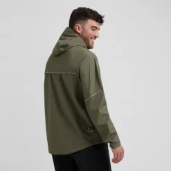 KurtkaprzeciwdeszczowaRogelliCOMMUTERESSENTIALzkapturemibocznymikieszeniami,khaki