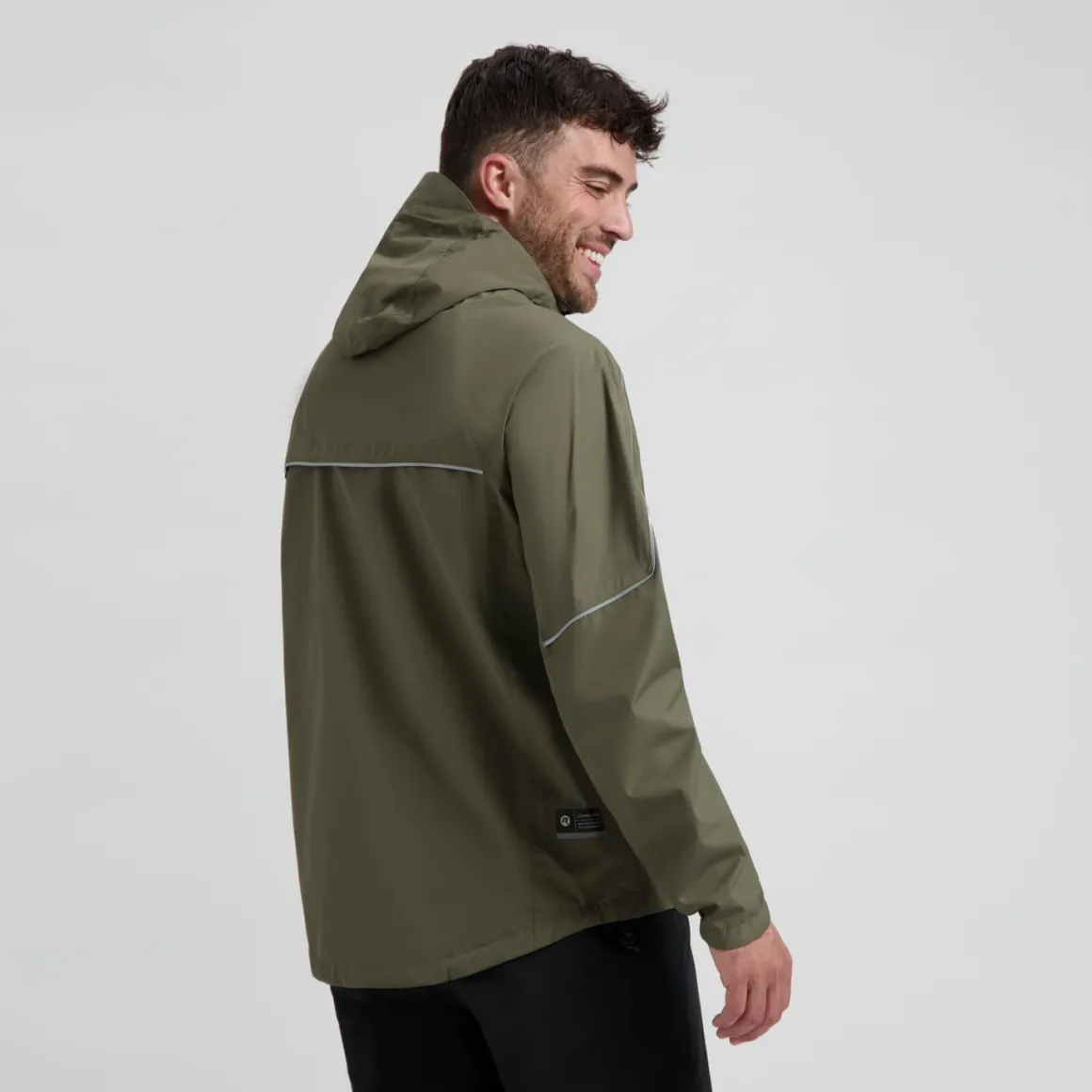 KurtkaprzeciwdeszczowaRogelliCOMMUTERESSENTIALzkapturemibocznymikieszeniami,khaki