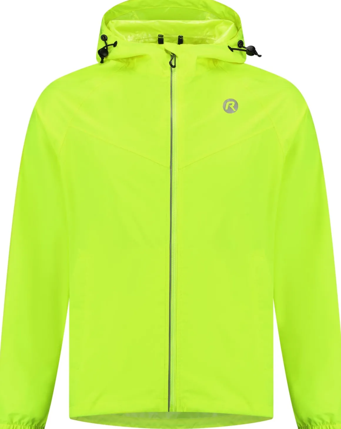 KurtkaprzeciwdeszczowaRogelliCOMMUTERCOREzkapturemibocznymikieszeniami,fluor