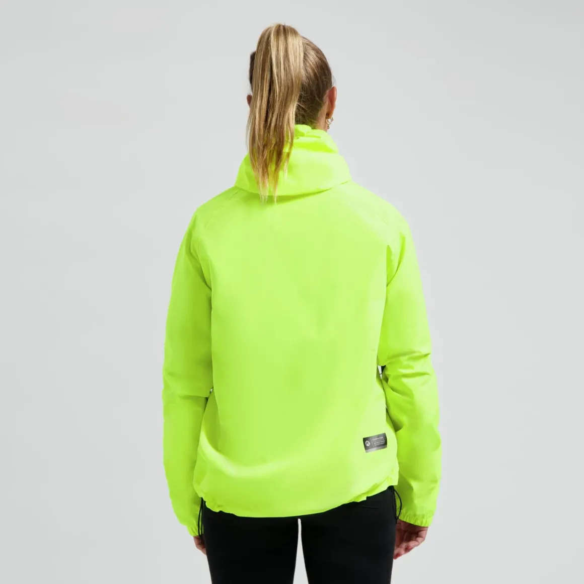 KurtkaprzeciwdeszczowaRogelliCOMMUTERCOREzkapturemibocznymikieszeniami,fluor