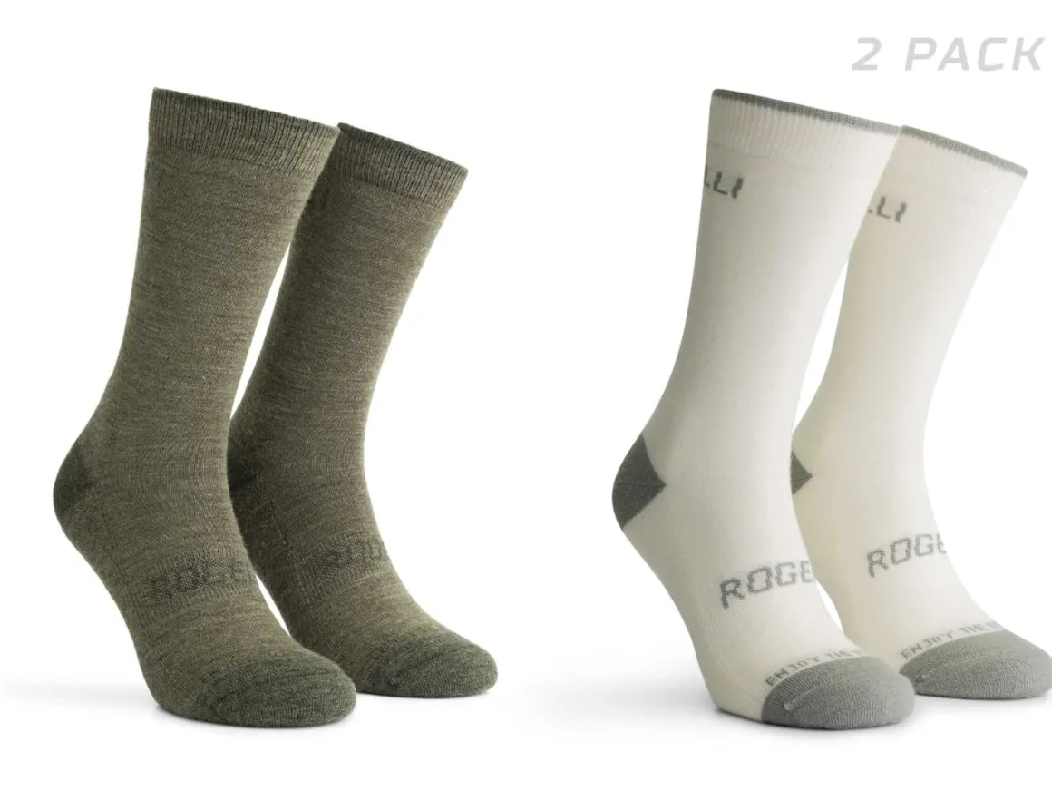SkarpetyzimoweRogelliMERINO-2pary,khaki-szare