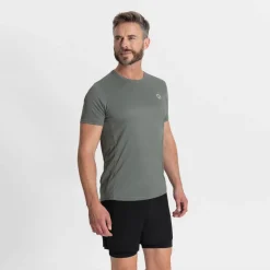 SportowakoszulkafunkcyjnaRogelliCORE,szara-khaki