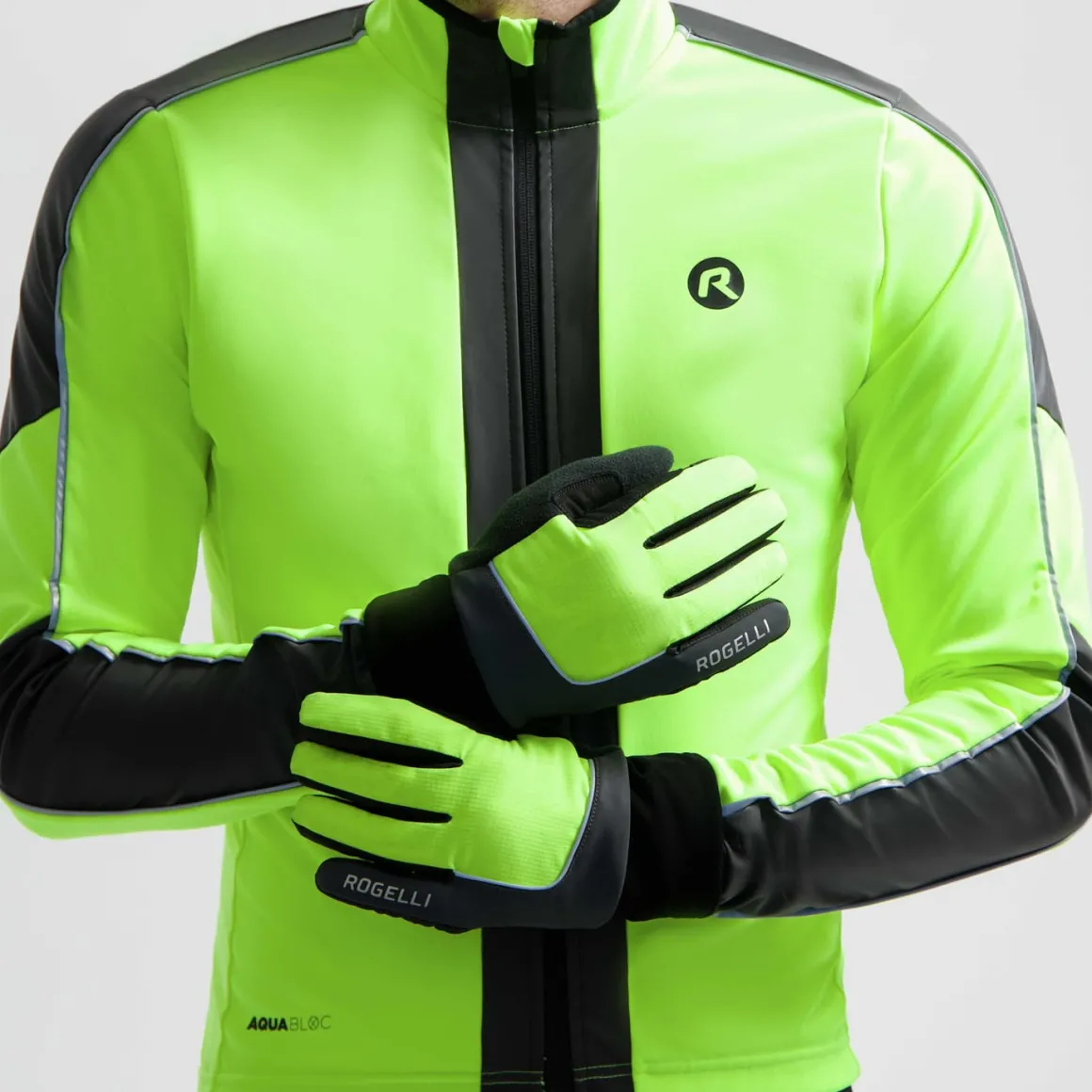 WodoodpornerękawiczkikolarskieRogelliESSENTIALHIVIS,żółte