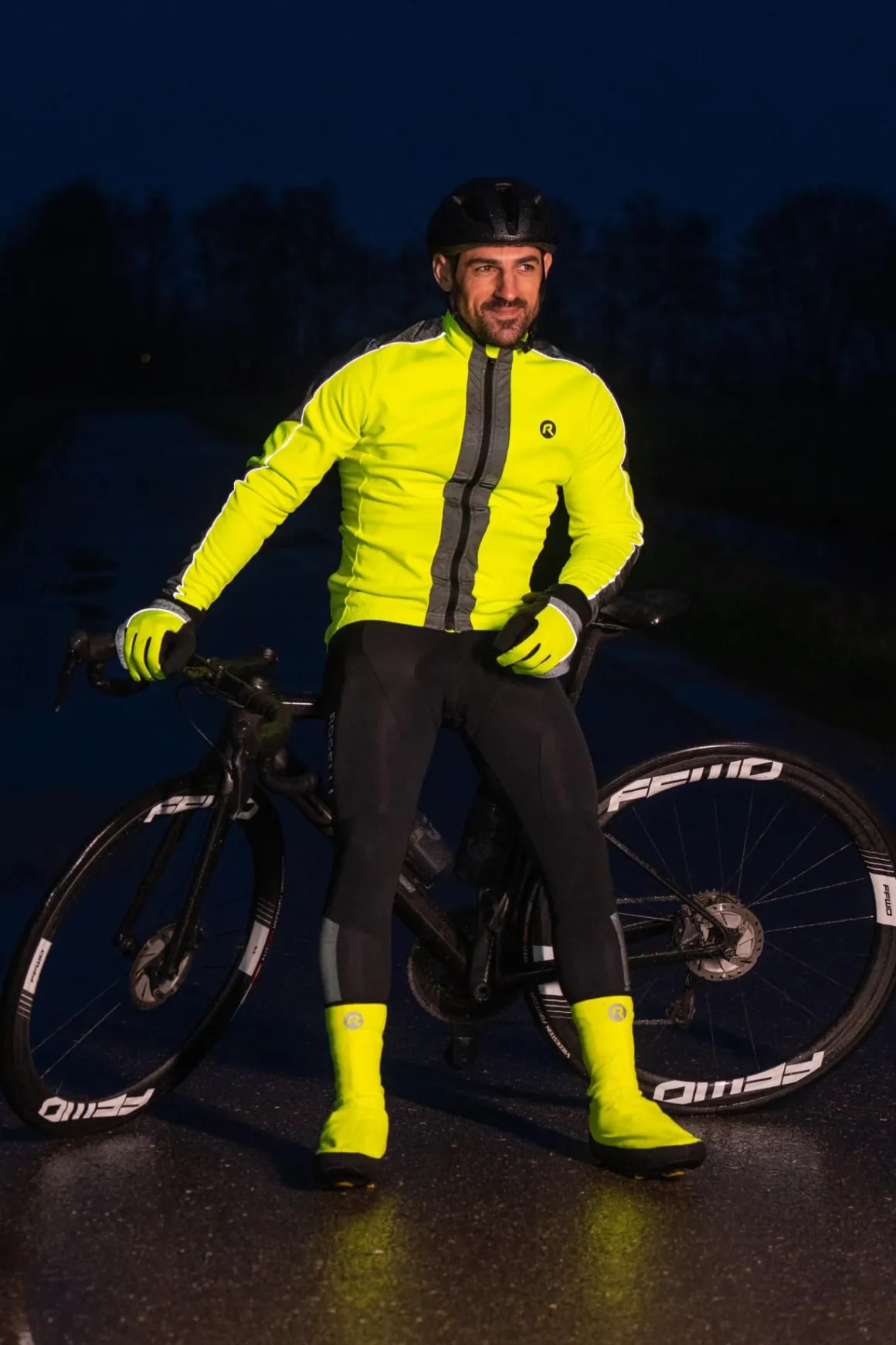 WodoodpornerękawiczkikolarskieRogelliESSENTIALHIVIS,żółte